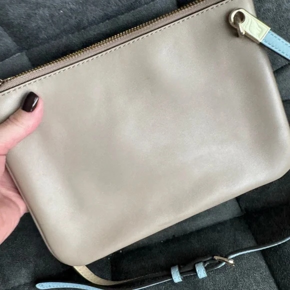 Marc By Marc Jacobs Womens Faded Blue Double Percy Crossbody Bag - Picture 7 of 12